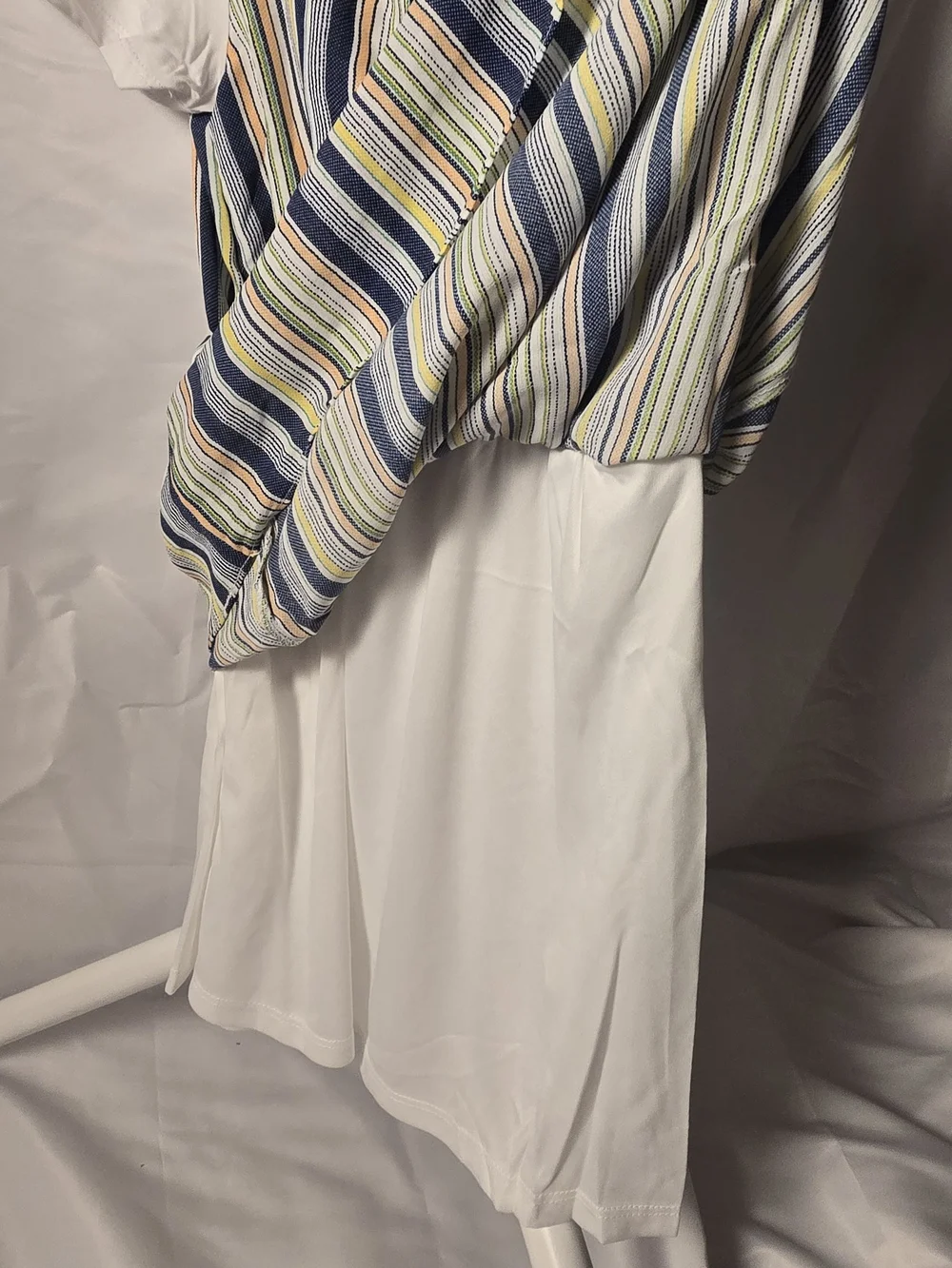 Hayden Girls Striped Blue & White Casual Midi Dress Size 9/10